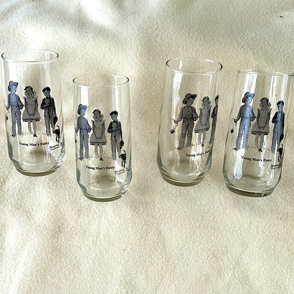 Norman Rockwell Drinking Glasses Set of 4 Vintage - Picture 2 of 8